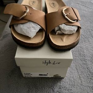 Style & Co. Elisaa Buckled Flat Sandal